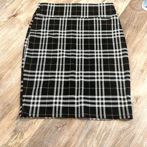 Hybrid and Company plaid spandex blend pencil skirts size  XL